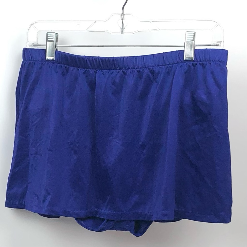 Le Cove Womens Mini Swim Skirt Swim Bottom with Built in Panty Purple W Size 14